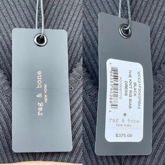 New rag & bone ribbed-knit V-neck dress medium - Picture 13 of 17